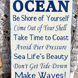 Handcrafted Beach House Decor Signs - Products
