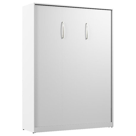 Bestar USA Claremont Contemporary Engineered Wood Full Murphy Bed in White