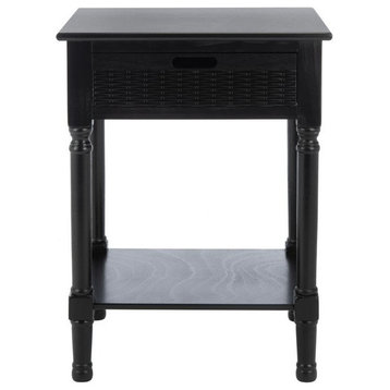 Cleo One Drawer Accent Table Black