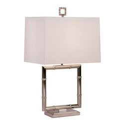http://www.matthewizzo.com/catalog/jonathan-adler-meurice-square-table-lamp-nick - Jonathan Adler lighting Jonathan Adler Meurice Square Table lamp Nickel - Table Lamps