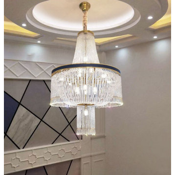 Deiva Marina | Luxury Large Spiral Crystal Chandelier for Staircase