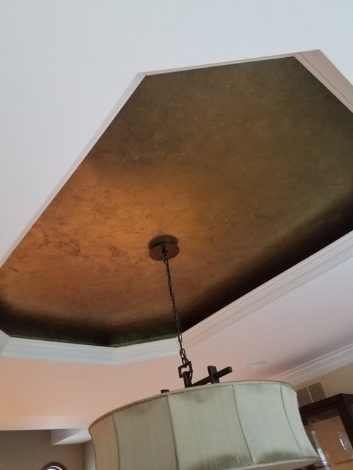 How to brighten a tarnished gold leaf ceiling