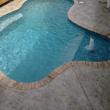 Custom Poured, Stamped & Stained Pool Decking