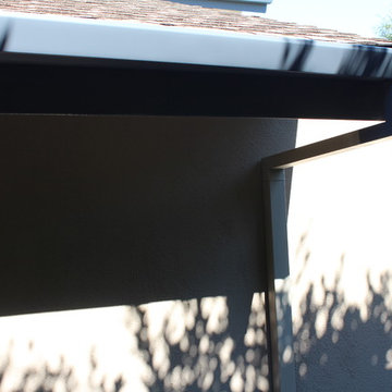 MidCentury Home In Orange County California, Angle Faced Gutters Box/Smooth Down