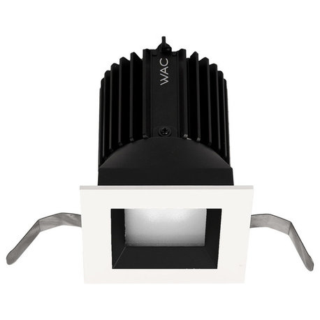 Volta 2" LED Square Shallow Regressed, Light Wide Flood 60 2700K, Black White