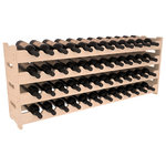 Wine Racks America - 48-Bottle Scalloped Wine Rack, Pine, Unstained - Stack four cases of wine in a decorative 48 bottle rack using pressure-fit joints for easy assembly. This rack requires no hardware, no tools, and is ready to use as soon as it arrives. Makes for a perfect gift and stores wine on any flat surface.
