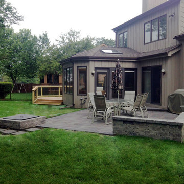 Patio, Fire Pit, and Deck in Woodridge, IL