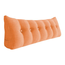 WOWMAX - Bed Wedge Pillow Headboard Cushion Daybed Backrest Pillow Reading Wedge Orange, 71x20x8 - Bed Pillows