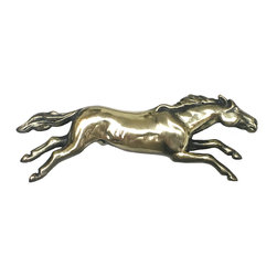 D'Artefax - Wild Horse Pull, Right Facing, Antique Brass - Cabinet And Drawer Handle Pulls