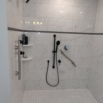 This is where the side by side washer dryer used too be. Installed a wheelchair