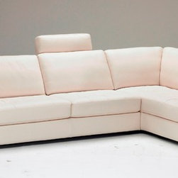 Natuzzi Editions Leather Sectional Sofa with Headrests B617 - Sectional Sofas