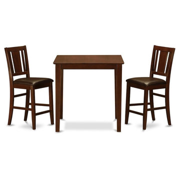 3-Piece Counter Height Table, Pub Table And 2 Dinette Chairs