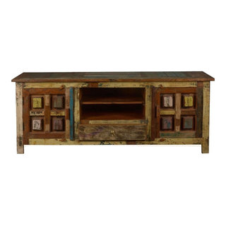 Solid Wood Handcrafted Rustic TV Stand Media Console - Farmhouse -  Entertainment Centers And Tv Stands - by Sierra Living Concepts Inc | Houzz