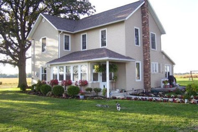 Inspiration for a farmhouse exterior home remodel in Boston