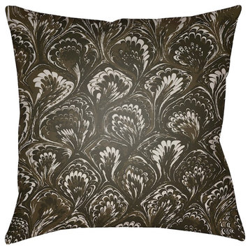 Textures by Surya Poly Fill Pillow, Black, 18' x 18'