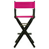 30" Director's Chair Black Frame, Magenta Canvas