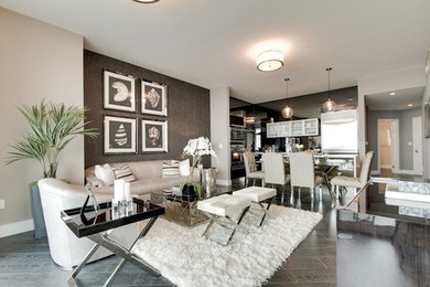 Living room - transitional living room idea in Miami