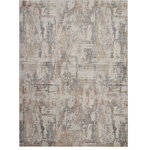 Nourison - Nourison Rustic Textures 9'3" x 12'9" Beige/Grey Modern Indoor Area Rug - This beautifully carved contemporary rug from the Rustic Textures Collection brings abstract tan, grey, and cream patterns together for a textured look with a smooth, soft feel. High-low pile construction and subtly shifting colors are at home in urban and cabin settings alike.