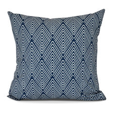 Lifeflor, Geometric Print Outdoor Pillow, Navy Blue, 16" x 16"