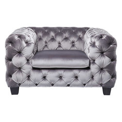 KARE Design - Edler Polstersessel Silbergrau - Sessel