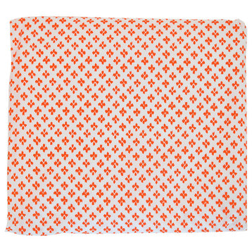 Sofie Flat Sheet, Orange, Queen