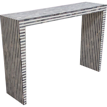 Mosaic Console Table - Black, White