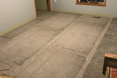 Example of a minimalist bedroom design in Philadelphia