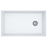 Karran USA - Karran Undermount Quartz Composite 32" Single Bowl Kitchen Sink, White - With its spacious extra-large bowl, this design is both practical and elegant. It is manufactured from an extremely durable quartz composite material that will provide years of trouble-free use. This undermount design is available in a choice of 6 elegant color options to compliment any decor.