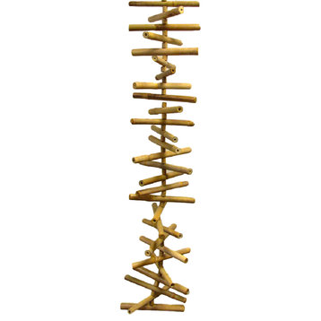 Spiral Hanging Bamboo Ornament, 12"Wx60"L