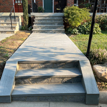 Running Bond Blue & Diamond Pattern Full Color Flagstone Walkways- Tenleytown DC