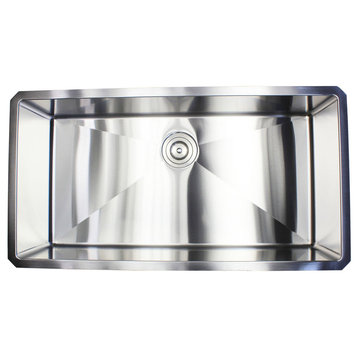 36" Undermount Stainless Steel Kitchen Sink With Silicone Colanders