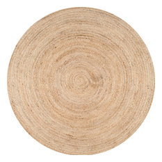 nuLOOM Hand Woven Jute and Sisal Rigo Area Rug, Natural, 6' Round