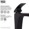 VIGO Bavaro Matte Stone Vessel Sink and Blackstonian Faucet Set, Matte Black Pop-Up Drain