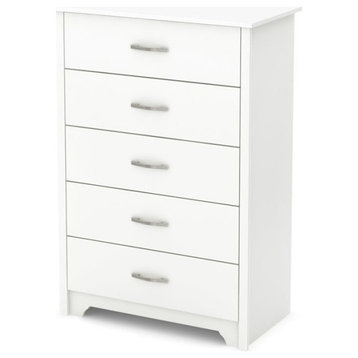 South Shore Fusion Five Drawer Chest in Pure White