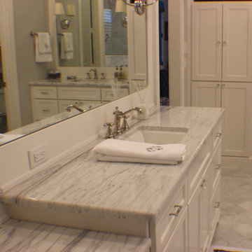Black & White Carrara Marble Bathroom