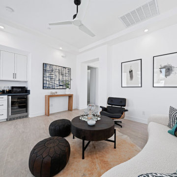 Grigio Elegante Honed Quartz Living Room