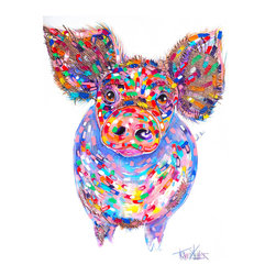 "I Don't Do Markets" Pig Painting - Paintings