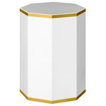 Homary - Round Swivel Shoes Storage Cabinet Tall And Narrow Shoe Cabinet Closet White, Small - Modern Appeal: A White prism contour goes well with the gleaming gold accents, bringing the modern, minimalist charm to your space.