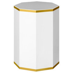 Round Swivel Shoes Storage Cabinet Tall And Narrow Shoe Cabinet White&Gold  1-Door