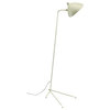 Astrom Floor Lamp, White and Brass