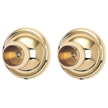 Alno A9246 Yale Series Shower Rod Mounting Bracket Set - Unlacquered Brass