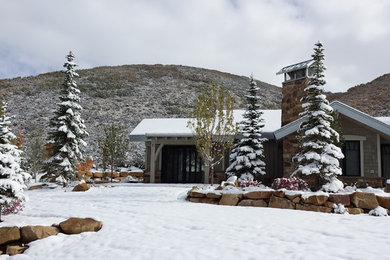 Inspiration for a rustic exterior home remodel in Salt Lake City
