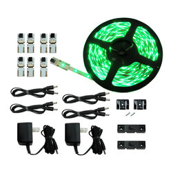 NEW Cut and Connect Series: Normal Bright Flexible Strip 12M Kit in Green - Undercabinet Lighting