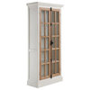 Coaster Tammi 2-door Tall Wood Cabinet Antique White and Brown