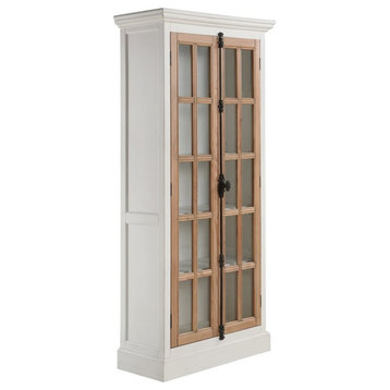 Coaster Tammi 2-door Tall Wood Cabinet Antique White and Brown