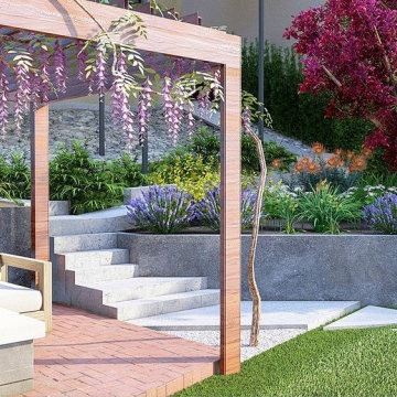 Family Garden On The Slope