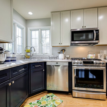 Transitional Two-finish Kitchen Design Alexandria, VA