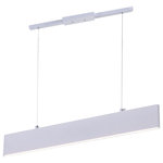 CWI Lighting - Krista LED Chandelier With Satin White Finish - The long and lean Satin White Krista 25 inch LED Chandelier displays a streamlined simplicity that's irresistible. The slim design of this rectangular linear pendant light makes it an interesting fixture to suspend on your ceiling. Providing uniform illumination, this slender linear chandelier distributes ample task lighting without glare. The long length and direct illumination it provides is perfect lighting kitchen islands, pool tables, and work surfaces. Feel confident with your purchase and rest assured. This fixture comes with a three years warranty against manufacturers defects to give you peace of mind that your product will be in perfect condition.