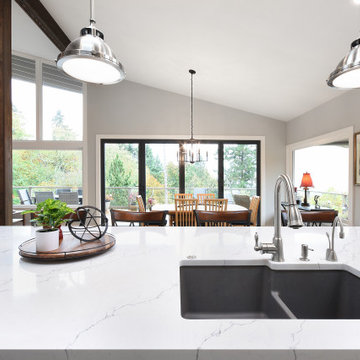 (Remodel - Custom) NanaWall Opens New Kitchen to Puget Sound
