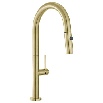 Swiss Madison SM-KF73 Chalet 1.5 GPM 1 Hole Pull Down Kitchen - Brushed Gold